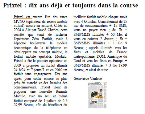 Article La Provence - 03.12.2014