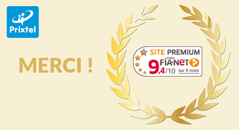 Prixtel obtient la mention Site Premium sur FIA-NET Prixtel obtient la mention Site Premium sur FIA-NET