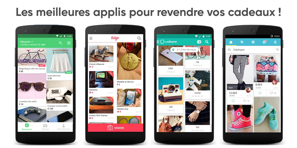 Pour tous les déçus de Noël, découvrez des applications pour revendre vos cadeaux Pour tous les déçus de Noël, découvrez des applications pour revendre vos cadeaux
