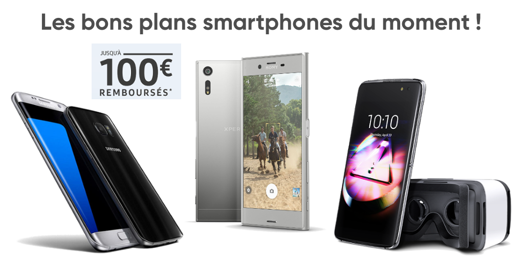 Bons plans : jusqu’à 100€ remboursés sur ces smartphones ! Bons plans : jusqu’à 100€ remboursés sur ces smartphones !