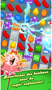 Jeu pour smartphone Candy Crush Saga