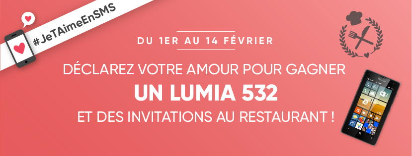 Du 1er au 14 février, Prixtel fête les amoureux en offrant un smartphone et des invitations au restaurant !