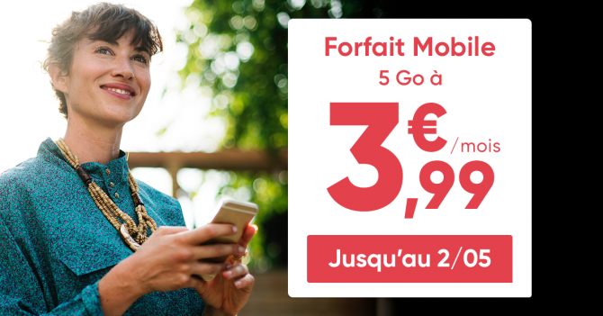 Promo exceptionnelle chez Prixtel ! Le complet, forfait illimité de 5 à 50 Go, à partir de 3,99€